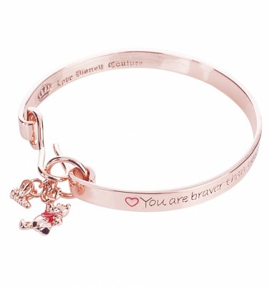Rose Gold Plated Braver Than You Believe Winnie The Pooh Bangle from Disney Couture Rose Gold Plated Braver Than You Believe Winnie The Pooh Bangle from Disney Couture