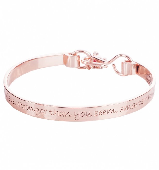 Rose Gold Plated Braver Than You Believe Winnie The Pooh Bangle from Disney Couture Rose Gold Plated Braver Than You Believe Winnie The Pooh Bangle from Disney Couture
