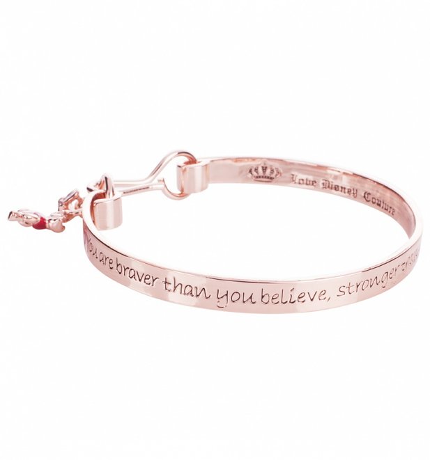 Rose Gold Plated Braver Than You Believe Winnie The Pooh Bangle from Disney Couture Rose Gold Plated Braver Than You Believe Winnie The Pooh Bangle from Disney Couture