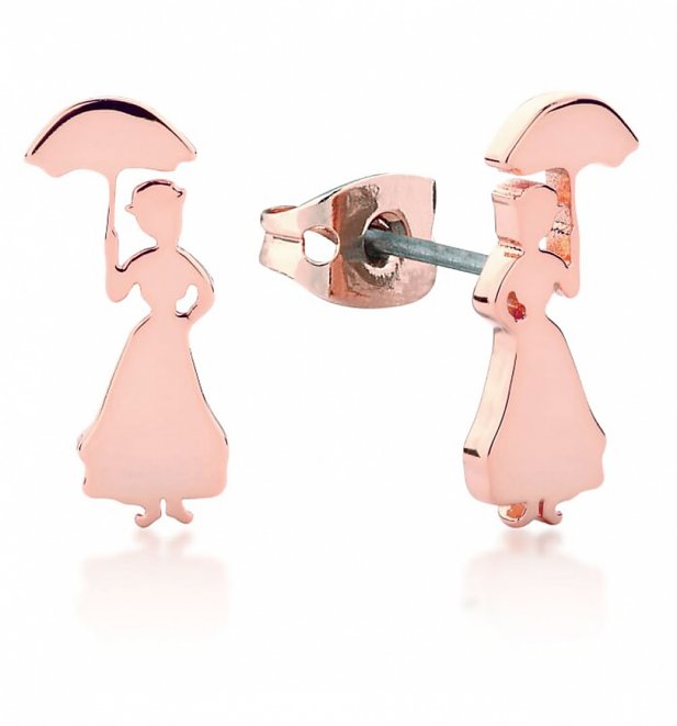 Rose Gold Plated Mary Poppins Stud Earrings from Disney by Couture Kingdom Rose Gold Plated Mary Poppins Stud Earrings from Disney by Couture Kingdom
