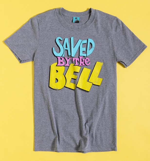 Saved By The Bell Logo Grey Marl T-Shirt