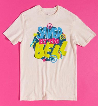 Saved By The Bell Logo Natural T-Shirt
