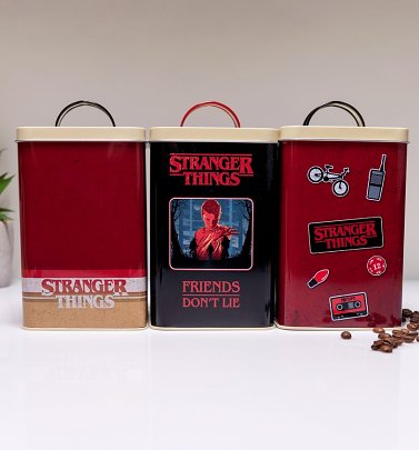 Set Of Three Stranger Things Storage Tins Set Of Three Stranger Things Storage Tins