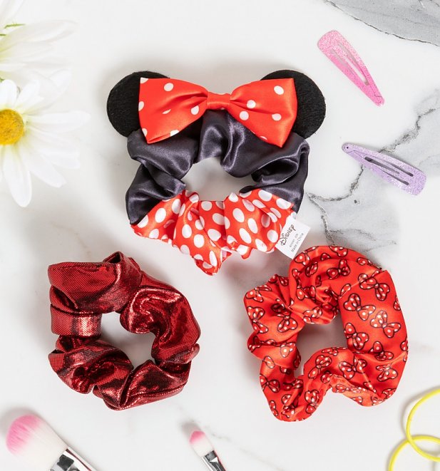 Set of Three Disney Minnie Mouse Scrunchies
