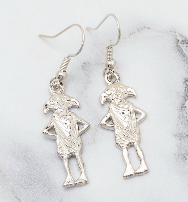 Silver Plated Harry Potter Dobby The House Elf Drop Earrings Silver Plated Harry Potter Dobby The House Elf Drop Earrings