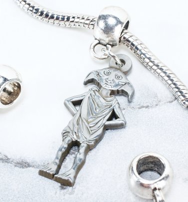 Silver Plated Harry Potter Dobby The House Elf Slider Charm Silver Plated Harry Potter Dobby The House Elf Slider Charm