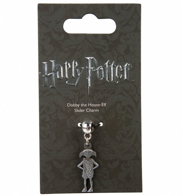 Silver Plated Harry Potter Dobby The House Elf Slider Charm Silver Plated Harry Potter Dobby The House Elf Slider Charm
