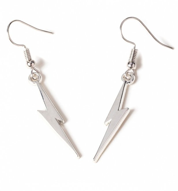 Silver Plated Harry Potter Lightning Bolt Drop Earrings Silver Plated Harry Potter Lightning Bolt Drop Earrings