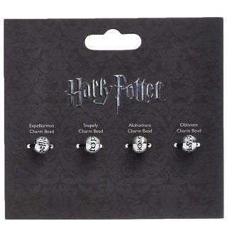 Silver Plated Harry Potter Set of 4 Spell Charm Beads