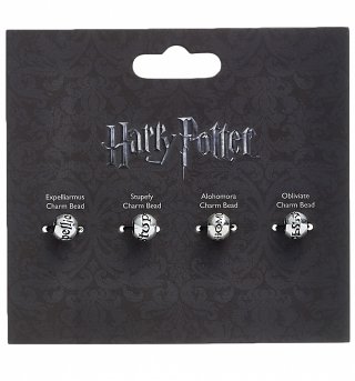 Silver Plated Harry Potter Set of 4 Spell Charm Beads Silver Plated Harry Potter Set of 4 Spell Charm Beads