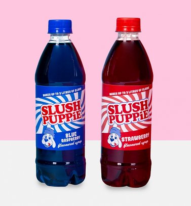 Slush Puppie Two Pack Blue Raspberry and Strawberry Syrups