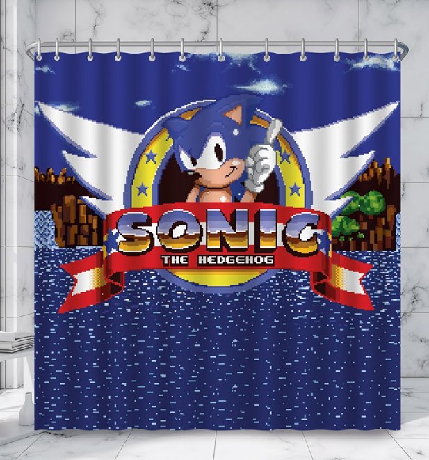 Sonic The Hedgehog Shower Curtain