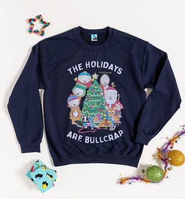 South Park The Holidays Are Bullcrap Navy Sweater