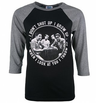 Stand By Me Throw Up Black And Grey Raglan Baseball T-Shirt Stand By Me Throw Up Black And Grey Raglan Baseball T-Shirt