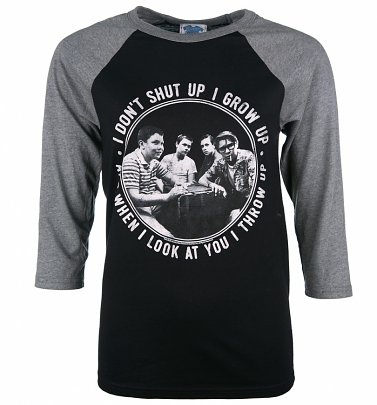 Stand By Me Throw Up Black And Grey Raglan Baseball T-Shirt Stand By Me Throw Up Black And Grey Raglan Baseball T-Shirt