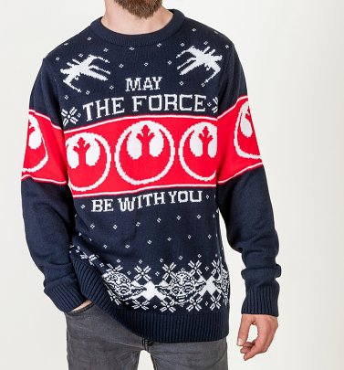 Star Wars May The Force Be With You Knitted Christmas Jumper Star Wars May The Force Be With You Knitted Christmas Jumper