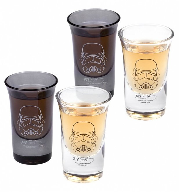 Star Wars Stormtrooper Set Of 4 Shot Glasses Star Wars Stormtrooper Set Of 4 Shot Glasses