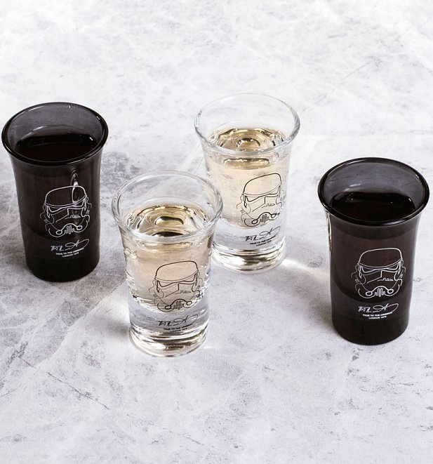 Star Wars Stormtrooper Set Of 4 Shot Glasses Star Wars Stormtrooper Set Of 4 Shot Glasses