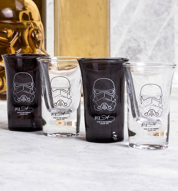 Star Wars Stormtrooper Set Of 4 Shot Glasses Star Wars Stormtrooper Set Of 4 Shot Glasses