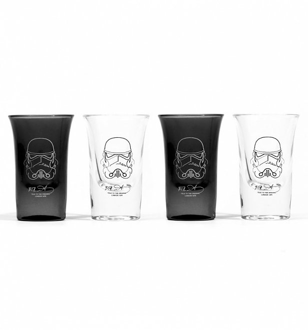 Star Wars Stormtrooper Set Of 4 Shot Glasses Star Wars Stormtrooper Set Of 4 Shot Glasses