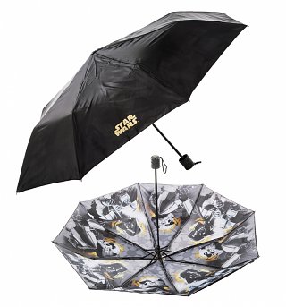 Star Wars VII Reverse Print Telescopic Umbrella Star Wars VII Reverse Print Telescopic Umbrella