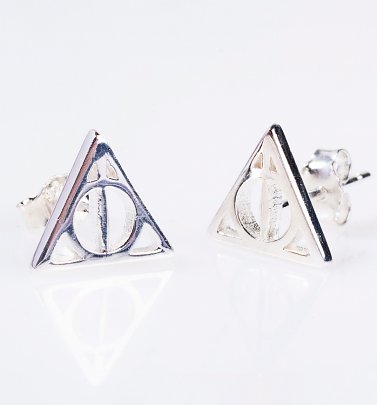 Sterling Silver Harry Potter Deathly Hallows Stud Earrings Sterling Silver Harry Potter Deathly Hallows Stud Earrings
