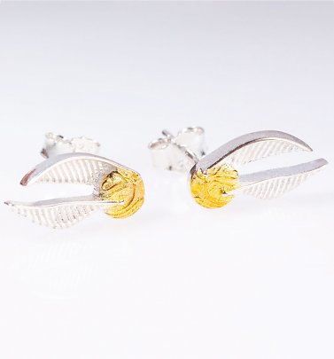 Sterling Silver Harry Potter Golden Snitch Stud Earrings Sterling Silver Harry Potter Golden Snitch Stud Earrings