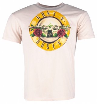 Stone Guns N' Roses Drum Logo T-Shirt Stone Guns N' Roses Drum Logo T-Shirt