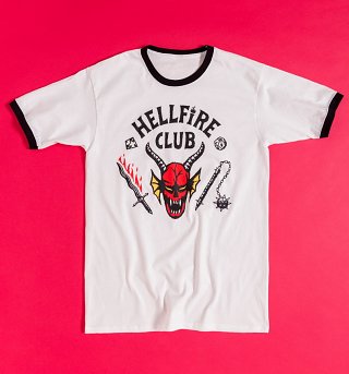 Stranger Things Hellfire Club Ringer T-Shirt Stranger Things Hellfire Club Ringer T-Shirt