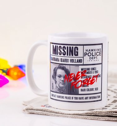 Stranger Things Missing Barb Mug Stranger Things Missing Barb Mug