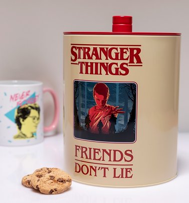 Stranger Things Retro Poster Tin Cookie Jar Stranger Things Retro Poster Tin Cookie Jar