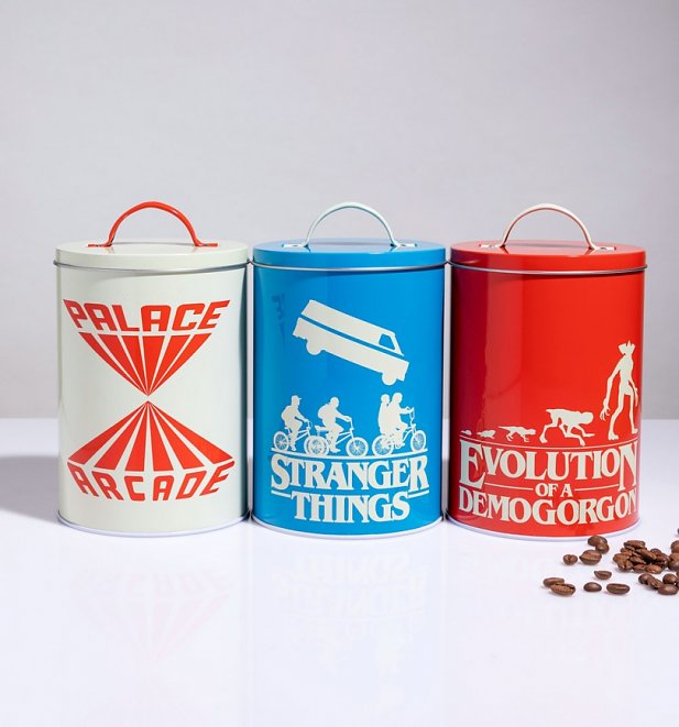 Stranger Things Silhouette Storage Tins from Funko Stranger Things Silhouette Storage Tins from Funko