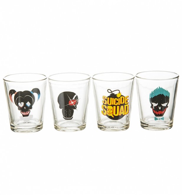 Suicide Squad Set Of 4 Shot Glasses Suicide Squad Set Of 4 Shot Glasses
