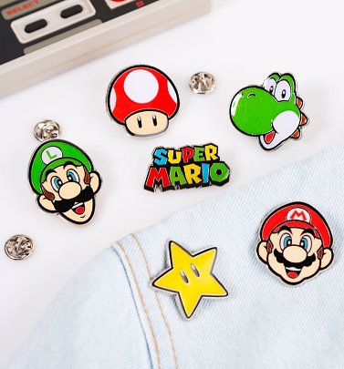 Super Mario Brothers Pin Badge Set Super Mario Brothers Pin Badge Set