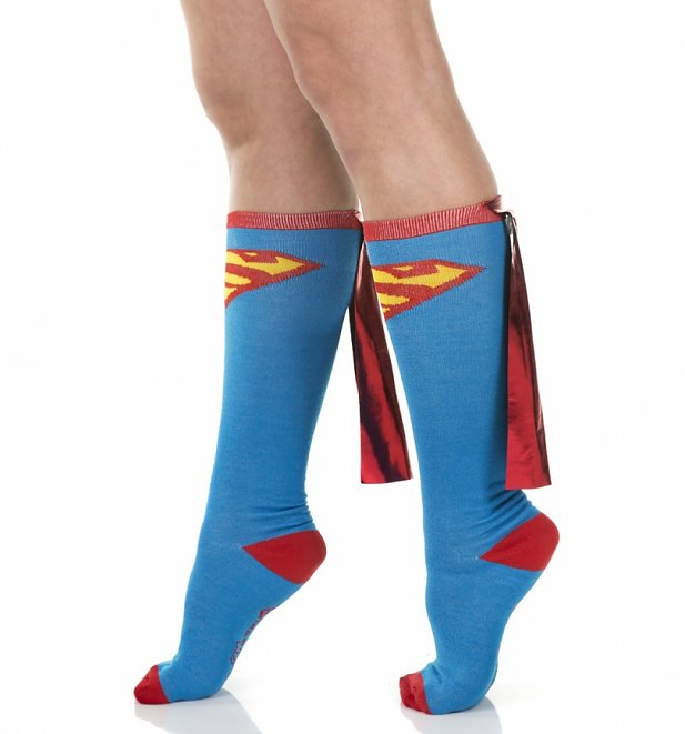 Superman Knee High Socks with Cape