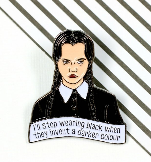 The Addams Family Inspired Wednesday Addams Enamel Pin from Punky Pins The Addams Family Inspired Wednesday Addams Enamel Pin from Punky Pins