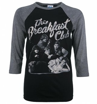 The Breakfast Club Group Black and Grey Raglan Baseball T-Shirt The Breakfast Club Group Black and Grey Raglan Baseball T-Shirt