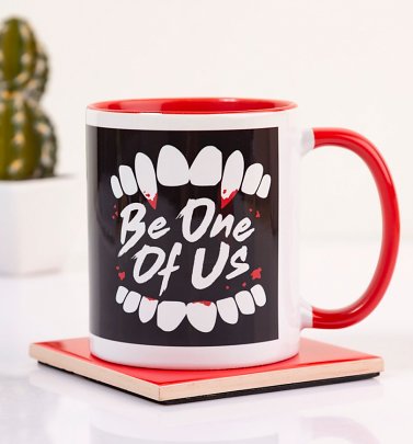 The Lost Boys Inspired Be One Of Us Red Handle Mug The Lost Boys Inspired Be One Of Us Red Handle Mug
