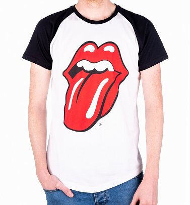 The Rolling Stones Classic Tongue Logo Raglan Baseball T-Shirt The Rolling Stones Classic Tongue Logo Raglan Baseball T-Shirt