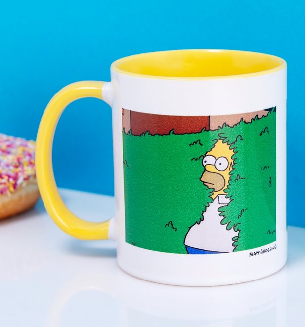 The Simpsons Homer Hedge Yellow Handle Mug