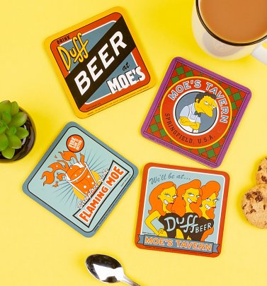 The Simpsons Moe's Tavern Set Of 4 Coasters The Simpsons Moe's Tavern Set Of 4 Coasters