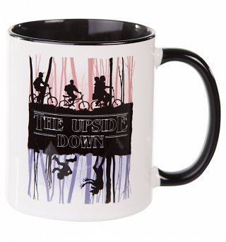 The Upside Down Stranger Things Inspired Black Handle Mug The Upside Down Stranger Things Inspired Black Handle Mug