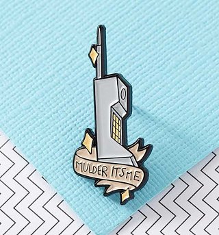 The X-Files Inspired Mulder It's Me Phone Enamel Pin from Punky Pins The X-Files Inspired Mulder It's Me Phone Enamel Pin from Punky Pins