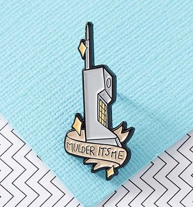 The X-Files Inspired Mulder It's Me Phone Enamel Pin from Punky Pins The X-Files Inspired Mulder It's Me Phone Enamel Pin from Punky Pins