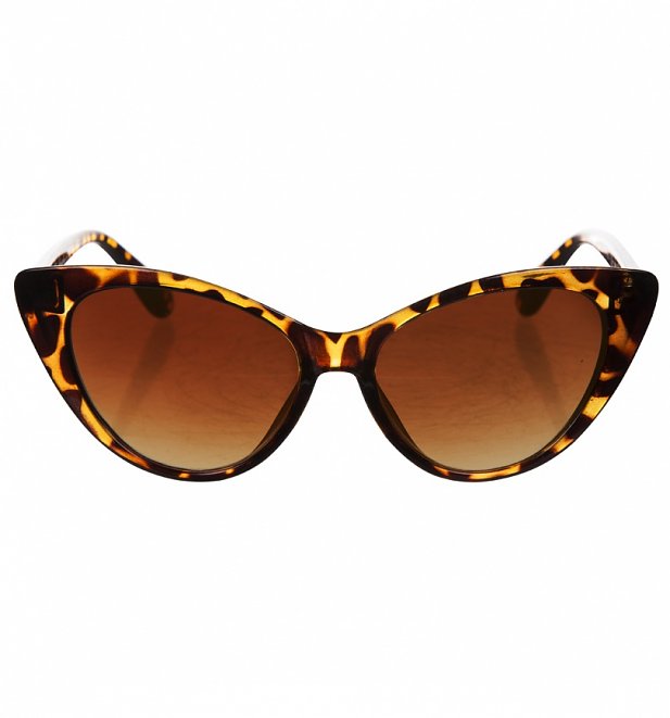 Tortoiseshell Retro Cat Eye Sunglasses 