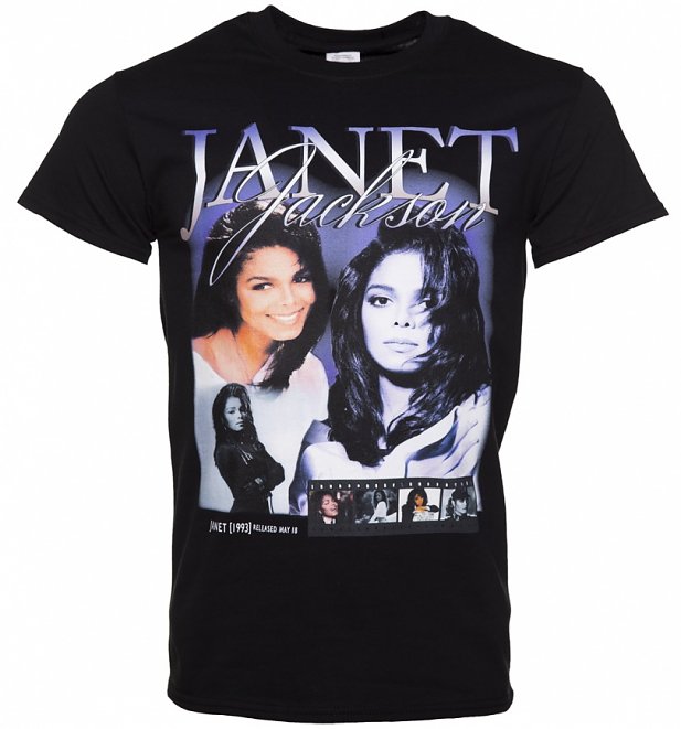 Black Janet Jackson T-Shirt from Homage Tees Black Janet Jackson T-Shirt from Homage Tees