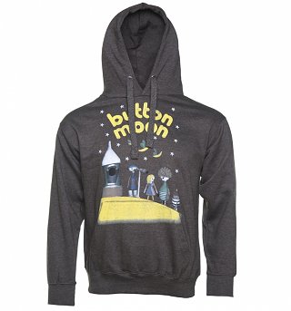 Charcoal Button Moon Family Hoodie Charcoal Button Moon Family Hoodie