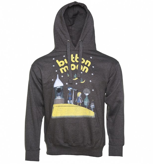 Charcoal Button Moon Family Hoodie Charcoal Button Moon Family Hoodie