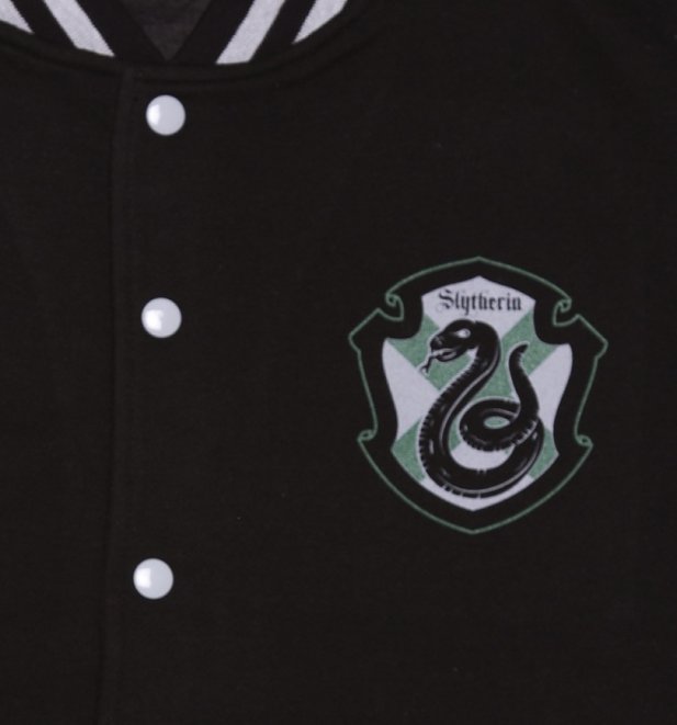 Unisex Harry Potter Slytherin House Varsity Jacket Unisex Harry Potter Slytherin House Varsity Jacket