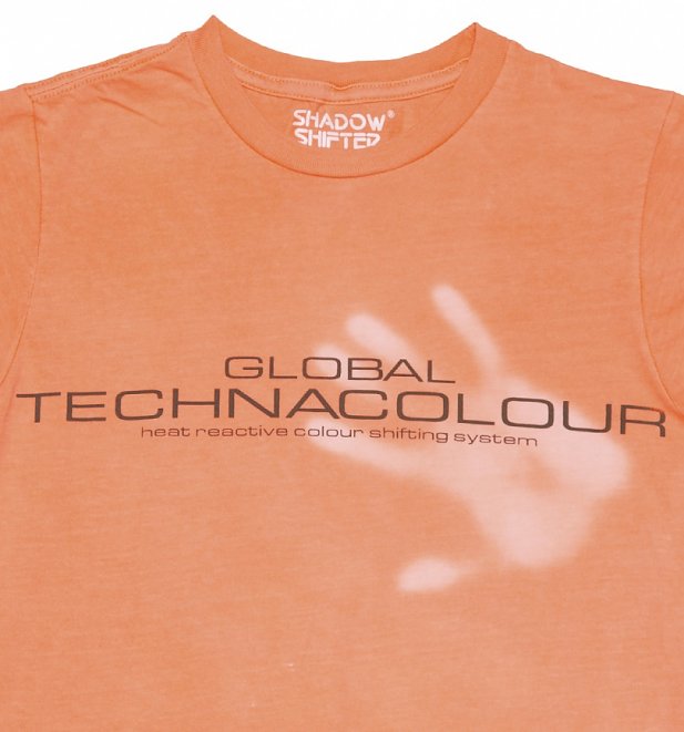 Unisex Orange To White Heat Sensitive TShirt from Global Technacolour